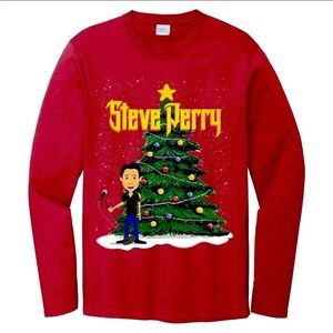 Steve Perry Holiday Christmas Long Sleeve Tee NWOT 3X